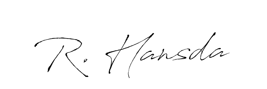 Similarly Antro_Vectra is the best handwritten signature design. Signature creator online .You can use it as an online autograph creator for name R. Hansda. R. Hansda signature style 6 images and pictures png