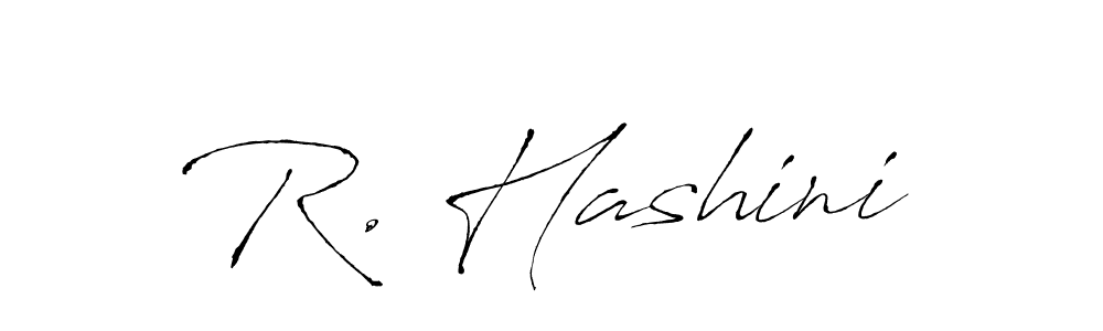 How to make R. Hashini name signature. Use Antro_Vectra style for creating short signs online. This is the latest handwritten sign. R. Hashini signature style 6 images and pictures png