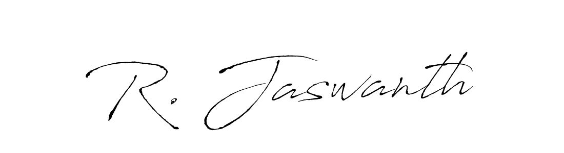 if you are searching for the best signature style for your name R. Jaswanth. so please give up your signature search. here we have designed multiple signature styles  using Antro_Vectra. R. Jaswanth signature style 6 images and pictures png