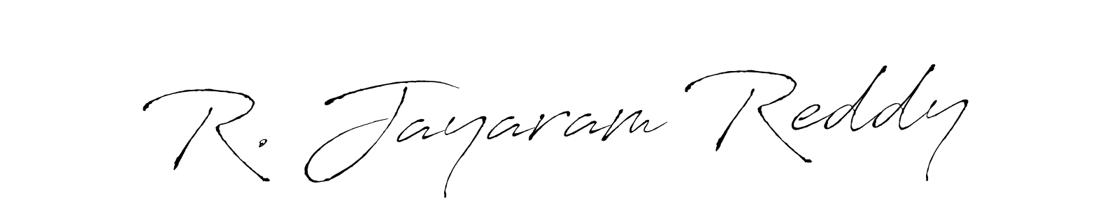 The best way (Antro_Vectra) to make a short signature is to pick only two or three words in your name. The name R. Jayaram Reddy include a total of six letters. For converting this name. R. Jayaram Reddy signature style 6 images and pictures png