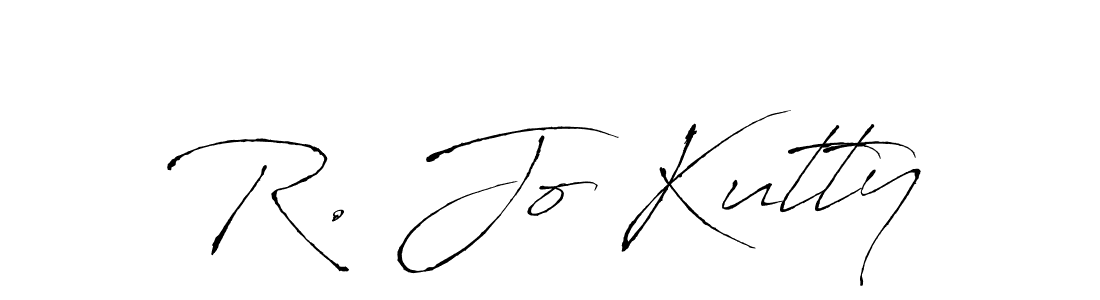 Similarly Antro_Vectra is the best handwritten signature design. Signature creator online .You can use it as an online autograph creator for name R. Jo Kutty. R. Jo Kutty signature style 6 images and pictures png