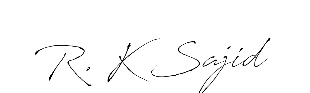 Similarly Antro_Vectra is the best handwritten signature design. Signature creator online .You can use it as an online autograph creator for name R. K Sajid. R. K Sajid signature style 6 images and pictures png