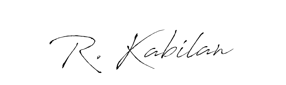 How to make R. Kabilan signature? Antro_Vectra is a professional autograph style. Create handwritten signature for R. Kabilan name. R. Kabilan signature style 6 images and pictures png