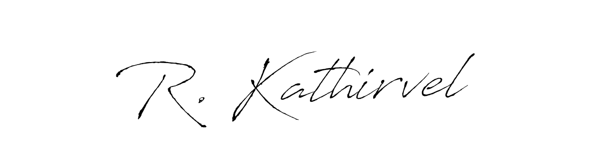 Make a beautiful signature design for name R. Kathirvel. With this signature (Antro_Vectra) style, you can create a handwritten signature for free. R. Kathirvel signature style 6 images and pictures png