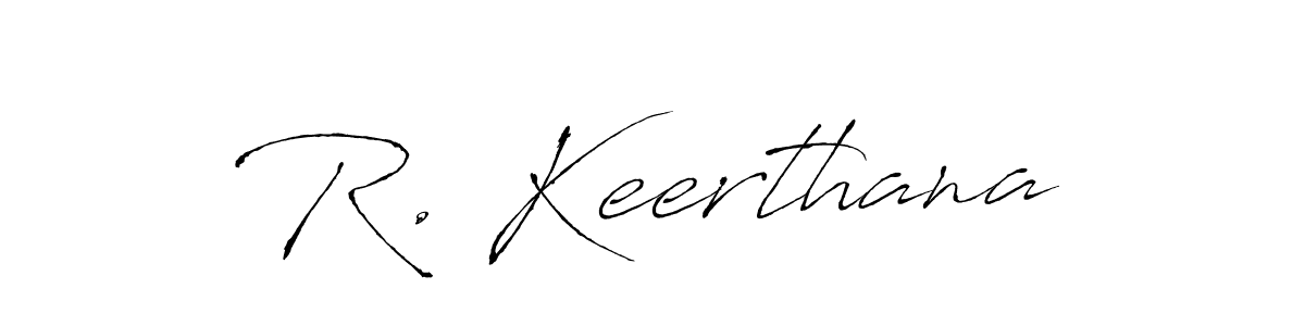 Make a beautiful signature design for name R. Keerthana. With this signature (Antro_Vectra) style, you can create a handwritten signature for free. R. Keerthana signature style 6 images and pictures png