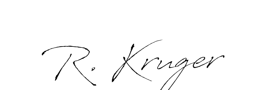 Design your own signature with our free online signature maker. With this signature software, you can create a handwritten (Antro_Vectra) signature for name R. Kruger. R. Kruger signature style 6 images and pictures png