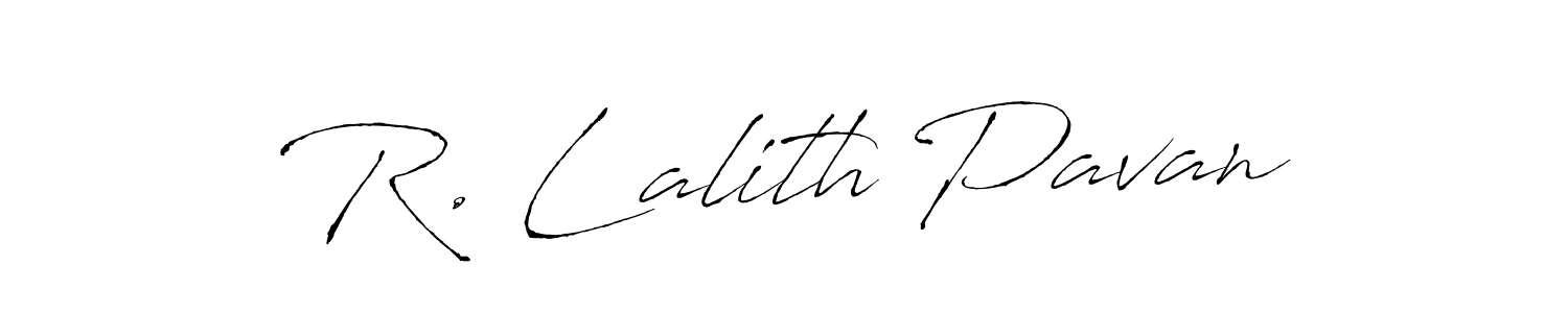 This is the best signature style for the R. Lalith Pavan name. Also you like these signature font (Antro_Vectra). Mix name signature. R. Lalith Pavan signature style 6 images and pictures png