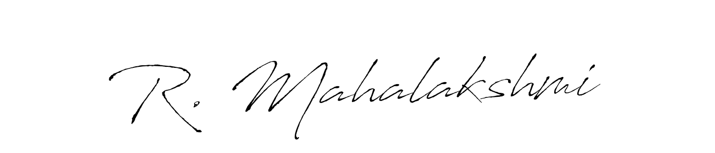 You should practise on your own different ways (Antro_Vectra) to write your name (R. Mahalakshmi) in signature. don't let someone else do it for you. R. Mahalakshmi signature style 6 images and pictures png