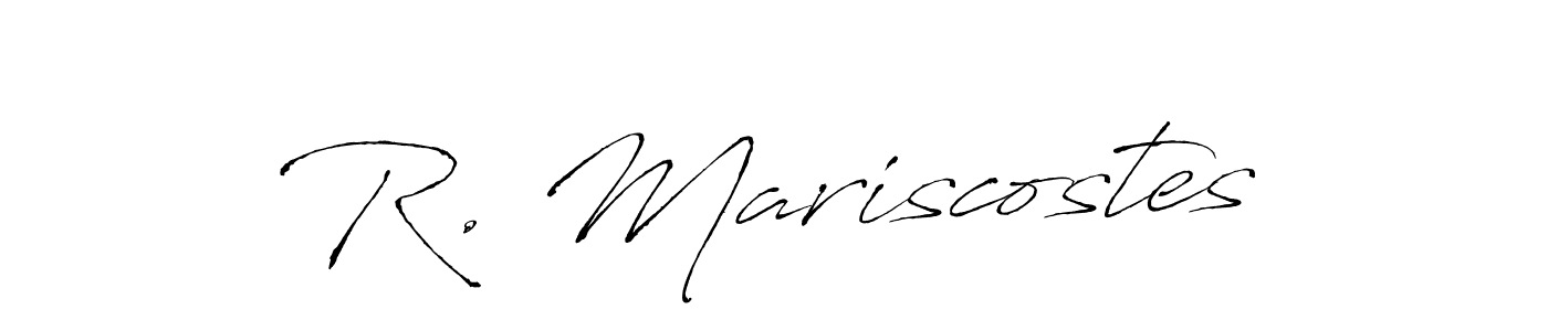 Create a beautiful signature design for name R. Mariscostes. With this signature (Antro_Vectra) fonts, you can make a handwritten signature for free. R. Mariscostes signature style 6 images and pictures png