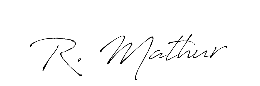 Use a signature maker to create a handwritten signature online. With this signature software, you can design (Antro_Vectra) your own signature for name R. Mathur. R. Mathur signature style 6 images and pictures png