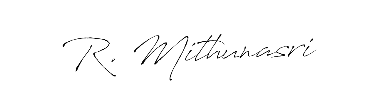 Also we have R. Mithunasri name is the best signature style. Create professional handwritten signature collection using Antro_Vectra autograph style. R. Mithunasri signature style 6 images and pictures png