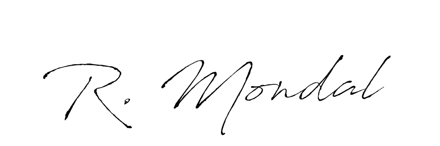 Design your own signature with our free online signature maker. With this signature software, you can create a handwritten (Antro_Vectra) signature for name R. Mondal. R. Mondal signature style 6 images and pictures png