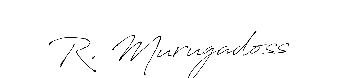 How to make R. Murugadoss name signature. Use Antro_Vectra style for creating short signs online. This is the latest handwritten sign. R. Murugadoss signature style 6 images and pictures png