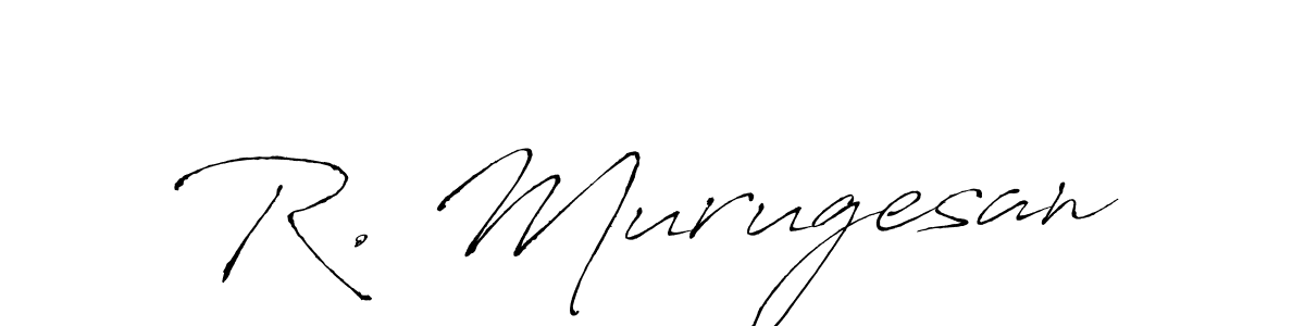 Antro_Vectra is a professional signature style that is perfect for those who want to add a touch of class to their signature. It is also a great choice for those who want to make their signature more unique. Get R. Murugesan name to fancy signature for free. R. Murugesan signature style 6 images and pictures png