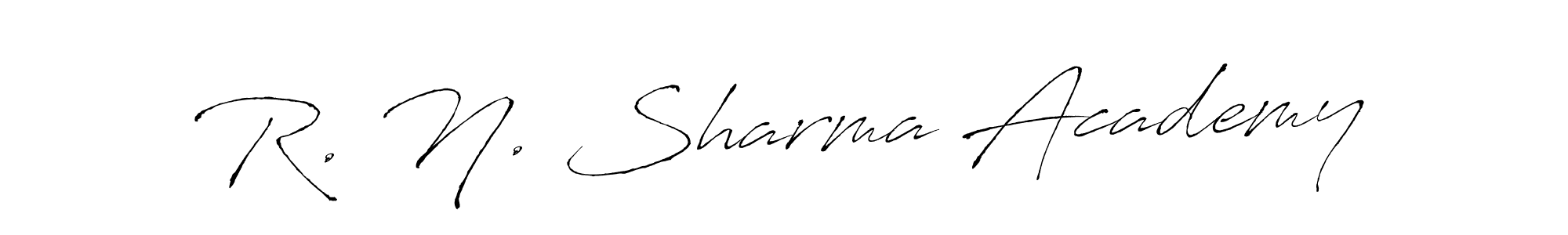 Antro_Vectra is a professional signature style that is perfect for those who want to add a touch of class to their signature. It is also a great choice for those who want to make their signature more unique. Get R. N. Sharma Academy name to fancy signature for free. R. N. Sharma Academy signature style 6 images and pictures png