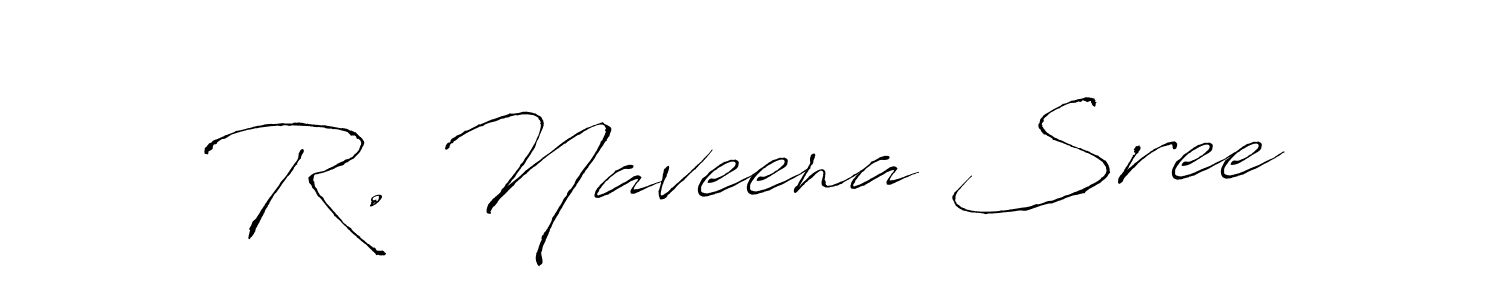 The best way (Antro_Vectra) to make a short signature is to pick only two or three words in your name. The name R. Naveena Sree include a total of six letters. For converting this name. R. Naveena Sree signature style 6 images and pictures png