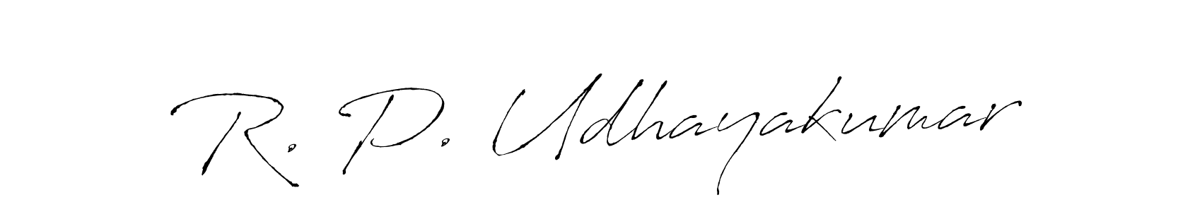 Make a beautiful signature design for name R. P. Udhayakumar. With this signature (Antro_Vectra) style, you can create a handwritten signature for free. R. P. Udhayakumar signature style 6 images and pictures png