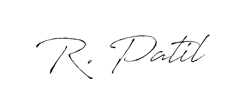 The best way (Antro_Vectra) to make a short signature is to pick only two or three words in your name. The name R. Patil include a total of six letters. For converting this name. R. Patil signature style 6 images and pictures png