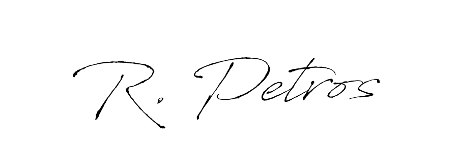See photos of R. Petros official signature by Spectra . Check more albums & portfolios. Read reviews & check more about Antro_Vectra font. R. Petros signature style 6 images and pictures png