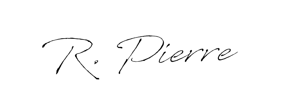 The best way (Antro_Vectra) to make a short signature is to pick only two or three words in your name. The name R. Pierre include a total of six letters. For converting this name. R. Pierre signature style 6 images and pictures png