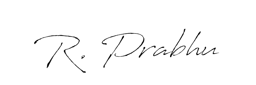 The best way (Antro_Vectra) to make a short signature is to pick only two or three words in your name. The name R. Prabhu include a total of six letters. For converting this name. R. Prabhu signature style 6 images and pictures png