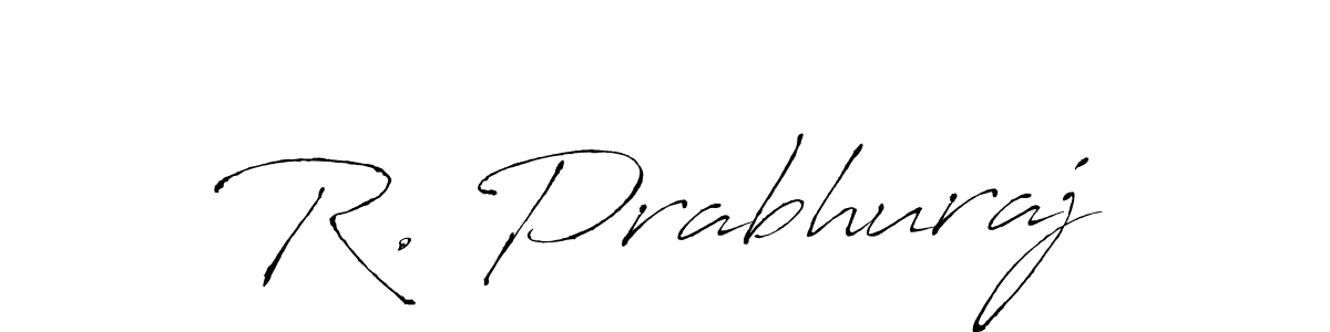 Use a signature maker to create a handwritten signature online. With this signature software, you can design (Antro_Vectra) your own signature for name R. Prabhuraj. R. Prabhuraj signature style 6 images and pictures png