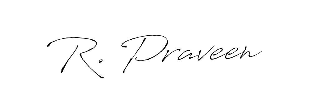 Use a signature maker to create a handwritten signature online. With this signature software, you can design (Antro_Vectra) your own signature for name R. Praveen. R. Praveen signature style 6 images and pictures png