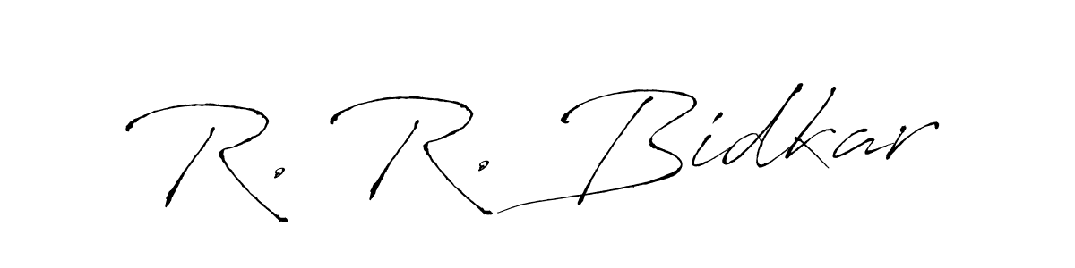 Create a beautiful signature design for name R. R. Bidkar. With this signature (Antro_Vectra) fonts, you can make a handwritten signature for free. R. R. Bidkar signature style 6 images and pictures png