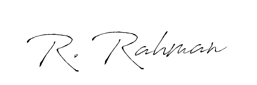 Create a beautiful signature design for name R. Rahman. With this signature (Antro_Vectra) fonts, you can make a handwritten signature for free. R. Rahman signature style 6 images and pictures png