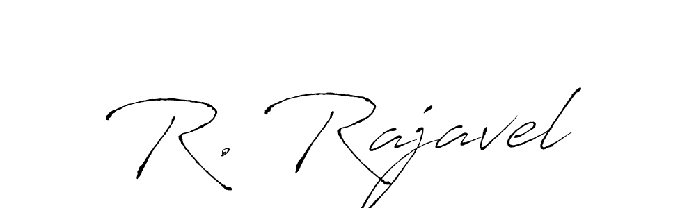 Use a signature maker to create a handwritten signature online. With this signature software, you can design (Antro_Vectra) your own signature for name R. Rajavel. R. Rajavel signature style 6 images and pictures png