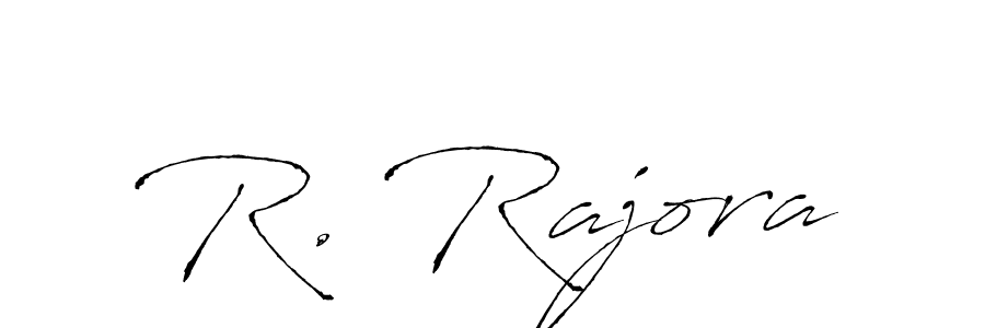 How to make R. Rajora signature? Antro_Vectra is a professional autograph style. Create handwritten signature for R. Rajora name. R. Rajora signature style 6 images and pictures png