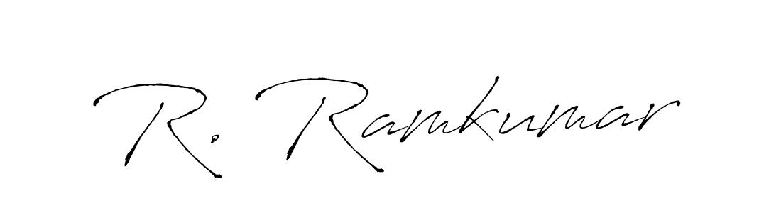 The best way (Antro_Vectra) to make a short signature is to pick only two or three words in your name. The name R. Ramkumar include a total of six letters. For converting this name. R. Ramkumar signature style 6 images and pictures png