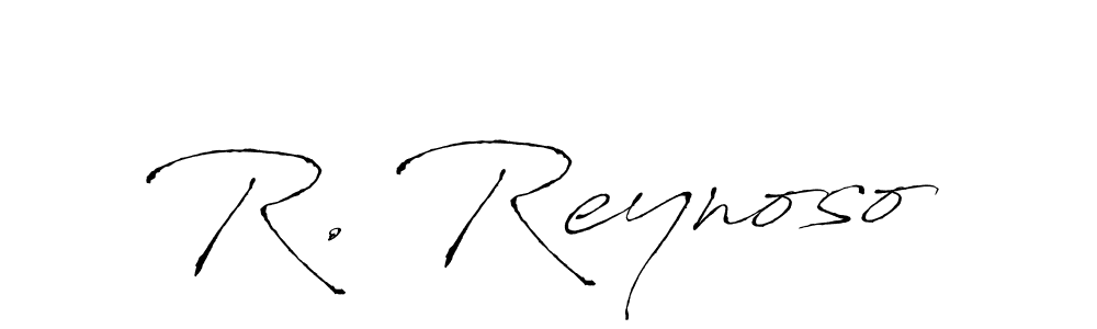 How to make R. Reynoso name signature. Use Antro_Vectra style for creating short signs online. This is the latest handwritten sign. R. Reynoso signature style 6 images and pictures png