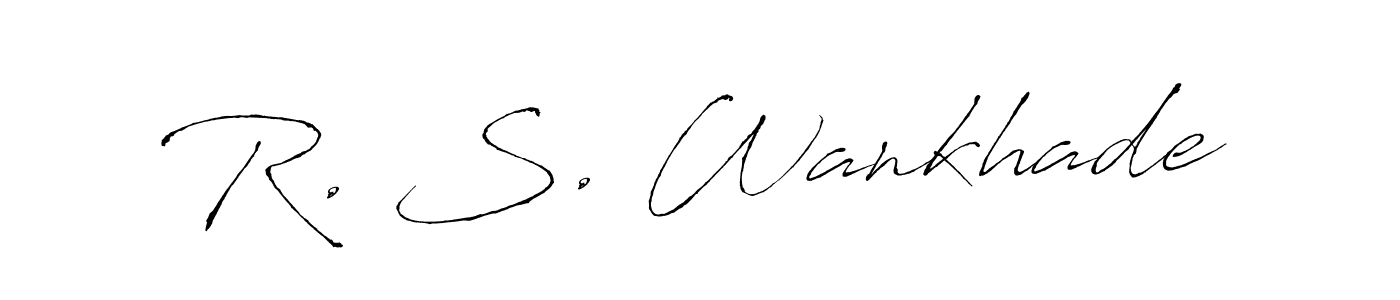 It looks lik you need a new signature style for name R. S. Wankhade. Design unique handwritten (Antro_Vectra) signature with our free signature maker in just a few clicks. R. S. Wankhade signature style 6 images and pictures png