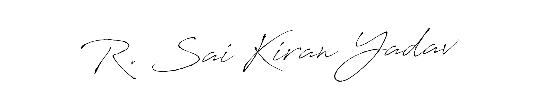 How to make R. Sai Kiran Yadav name signature. Use Antro_Vectra style for creating short signs online. This is the latest handwritten sign. R. Sai Kiran Yadav signature style 6 images and pictures png