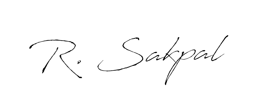 How to make R. Sakpal signature? Antro_Vectra is a professional autograph style. Create handwritten signature for R. Sakpal name. R. Sakpal signature style 6 images and pictures png