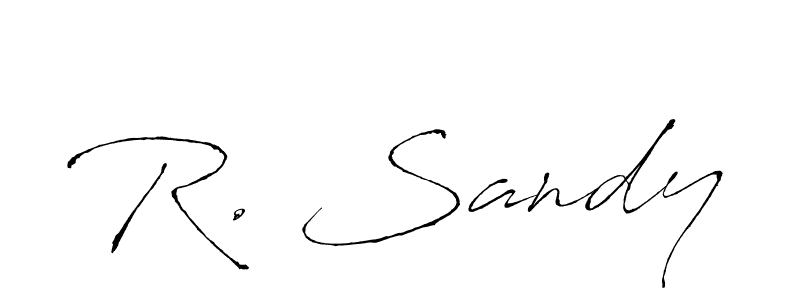 if you are searching for the best signature style for your name R. Sandy. so please give up your signature search. here we have designed multiple signature styles  using Antro_Vectra. R. Sandy signature style 6 images and pictures png