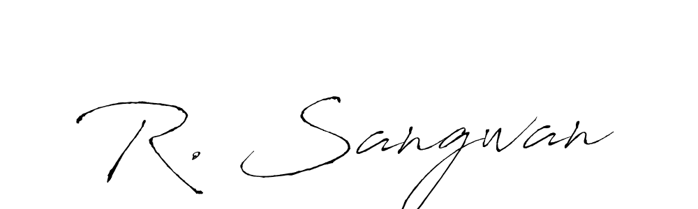 How to make R. Sangwan signature? Antro_Vectra is a professional autograph style. Create handwritten signature for R. Sangwan name. R. Sangwan signature style 6 images and pictures png