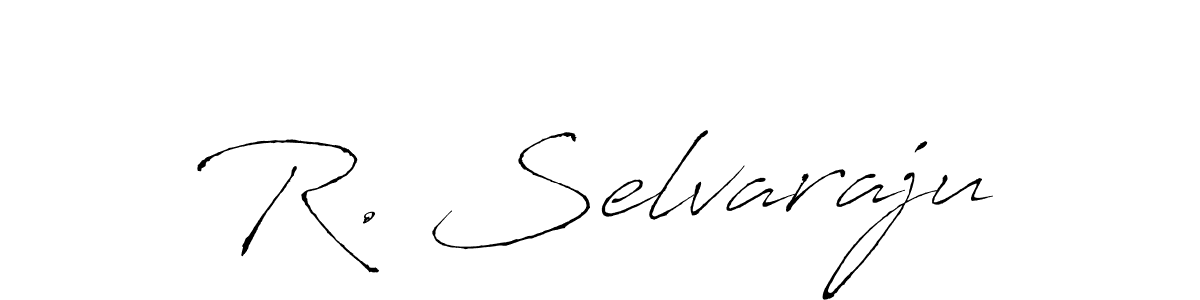 Design your own signature with our free online signature maker. With this signature software, you can create a handwritten (Antro_Vectra) signature for name R. Selvaraju. R. Selvaraju signature style 6 images and pictures png