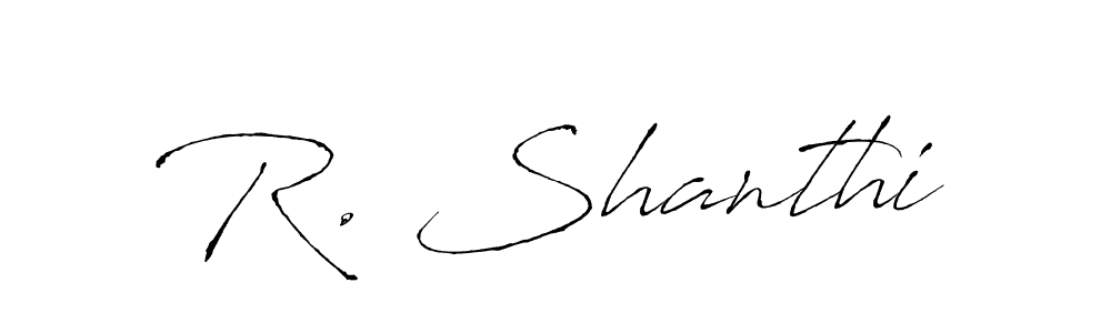 Similarly Antro_Vectra is the best handwritten signature design. Signature creator online .You can use it as an online autograph creator for name R. Shanthi. R. Shanthi signature style 6 images and pictures png