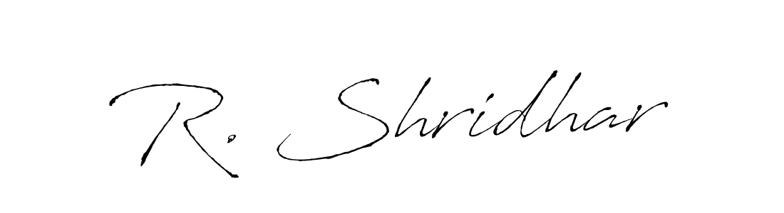 Create a beautiful signature design for name R. Shridhar. With this signature (Antro_Vectra) fonts, you can make a handwritten signature for free. R. Shridhar signature style 6 images and pictures png