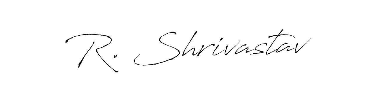 The best way (Antro_Vectra) to make a short signature is to pick only two or three words in your name. The name R. Shrivastav include a total of six letters. For converting this name. R. Shrivastav signature style 6 images and pictures png