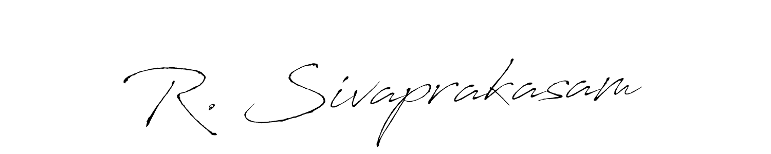 Make a beautiful signature design for name R. Sivaprakasam. With this signature (Antro_Vectra) style, you can create a handwritten signature for free. R. Sivaprakasam signature style 6 images and pictures png