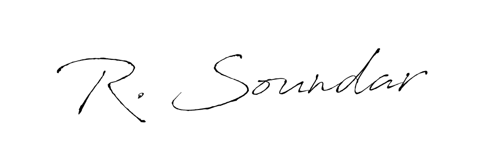 Also we have R. Soundar name is the best signature style. Create professional handwritten signature collection using Antro_Vectra autograph style. R. Soundar signature style 6 images and pictures png