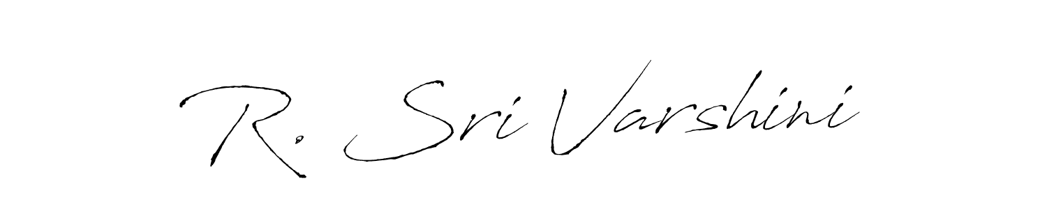 Create a beautiful signature design for name R. Sri Varshini. With this signature (Antro_Vectra) fonts, you can make a handwritten signature for free. R. Sri Varshini signature style 6 images and pictures png