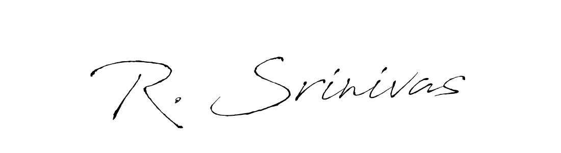 You should practise on your own different ways (Antro_Vectra) to write your name (R. Srinivas) in signature. don't let someone else do it for you. R. Srinivas signature style 6 images and pictures png