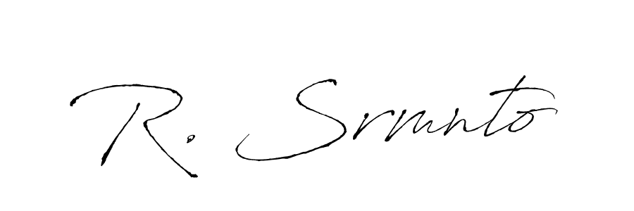 Also You can easily find your signature by using the search form. We will create R. Srmnto name handwritten signature images for you free of cost using Antro_Vectra sign style. R. Srmnto signature style 6 images and pictures png