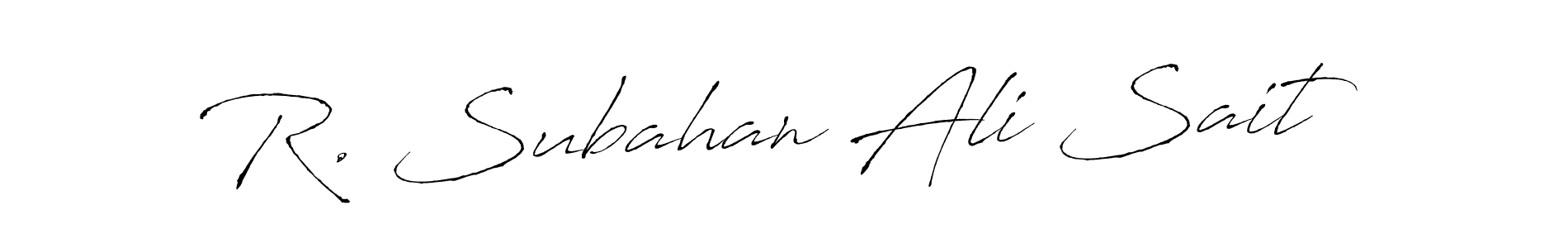Similarly Antro_Vectra is the best handwritten signature design. Signature creator online .You can use it as an online autograph creator for name R. Subahan Ali Sait. R. Subahan Ali Sait signature style 6 images and pictures png