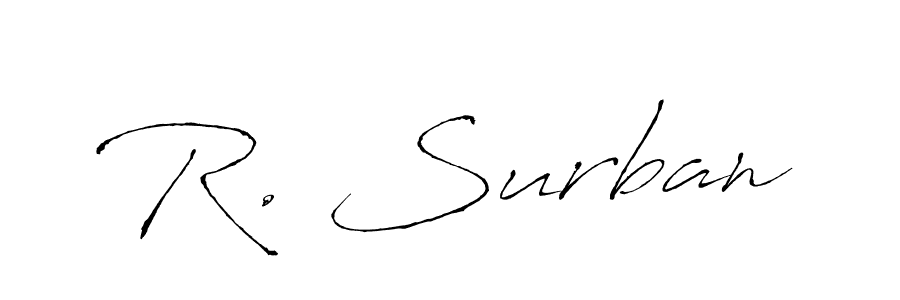 How to make R. Surban signature? Antro_Vectra is a professional autograph style. Create handwritten signature for R. Surban name. R. Surban signature style 6 images and pictures png