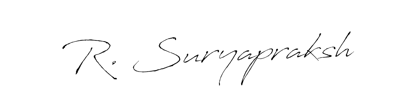 This is the best signature style for the R. Suryapraksh name. Also you like these signature font (Antro_Vectra). Mix name signature. R. Suryapraksh signature style 6 images and pictures png